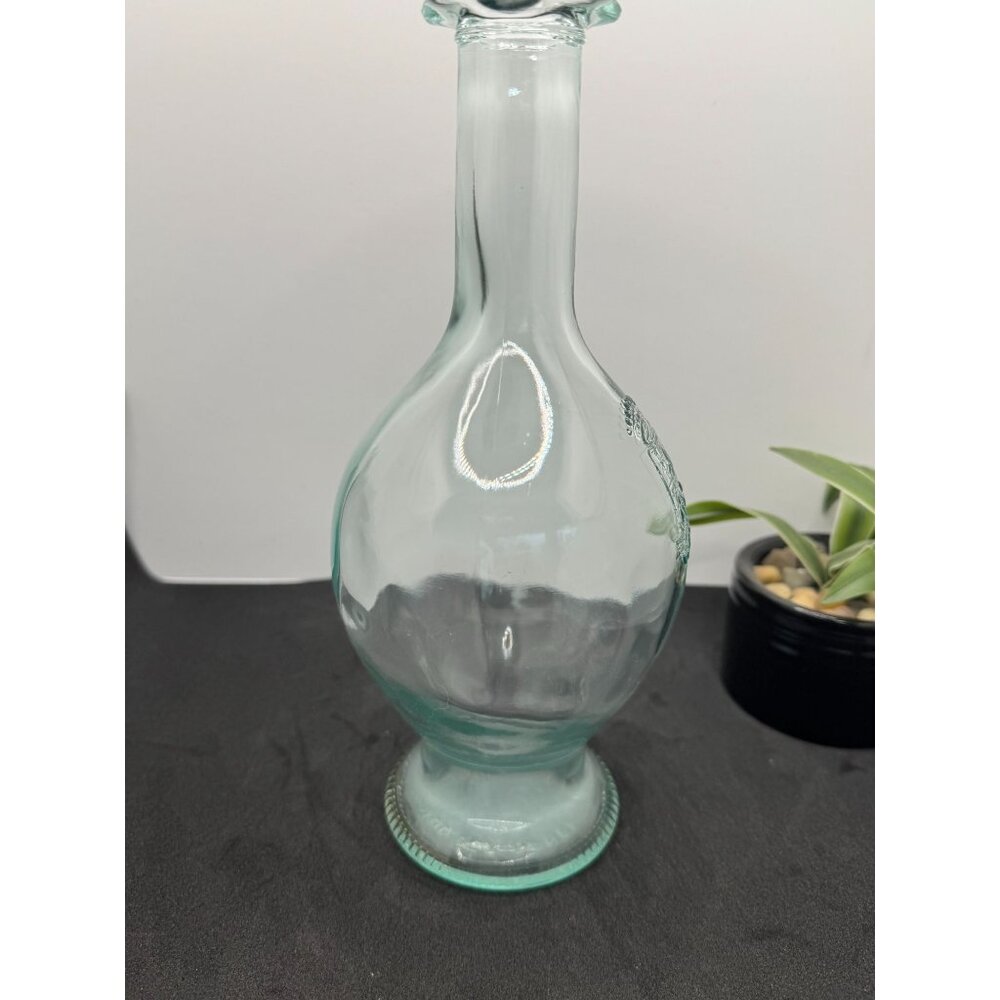 Vintage Italian Mod Def Bamfi Glass Bottle Embossed Details & Fluted Top - Picture 8 of 10